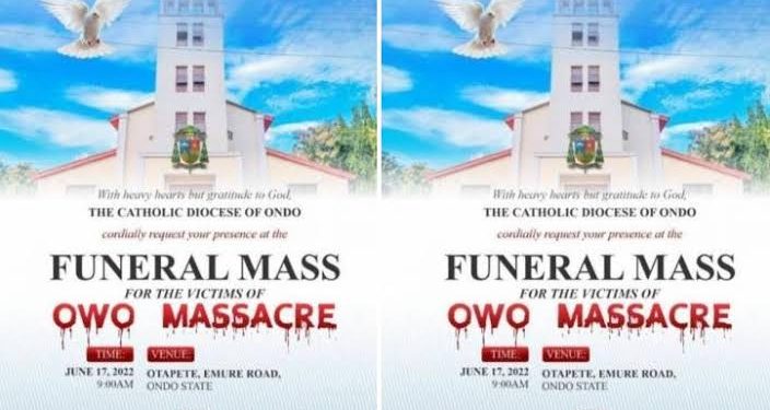 JUST IN: The mass burial of the victims of the OWO ATTACK has commenced.