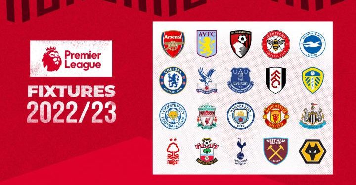 2022-2023 season: premier league releases fixtures