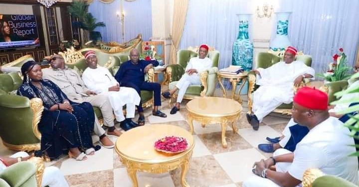 Photos Of Wike, Kwankwaso And Fayose Meeting In Rivers