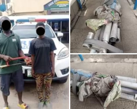 Two suspected vandals arrested in Lagos
