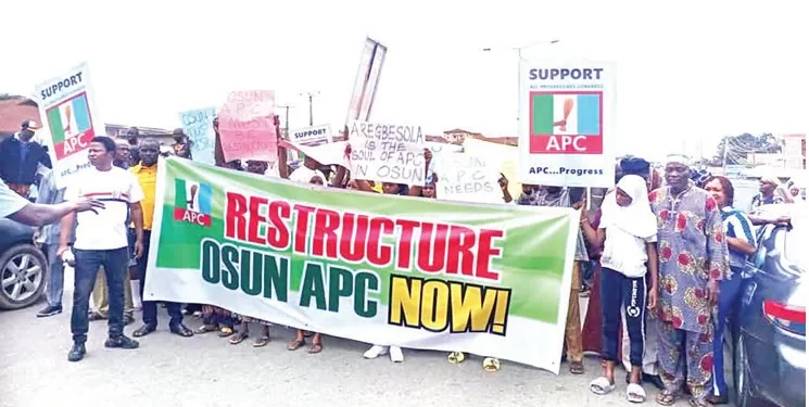 Osun APC members protest, demand chairman’s sacking