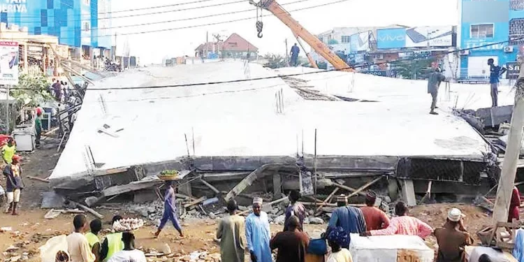 Building collapse: Ganduje visits scene, decries land use