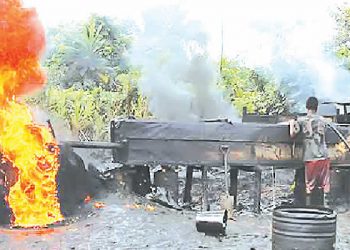 Oil theft: Navy destroys 347 illegal refineries in five months