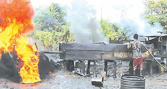 Oil theft: Navy destroys 347 illegal refineries in five months