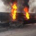Tanker fire worsens Lagos-Ibadan expressway gridlock